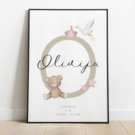 Paveikslas "Raidė" mergaitėms