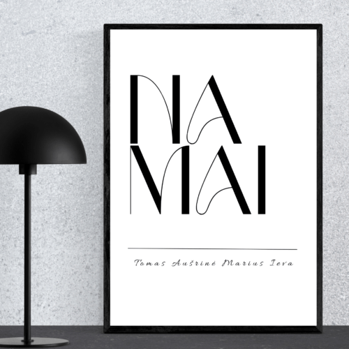 Personalizuotas paveikslas "Namai"