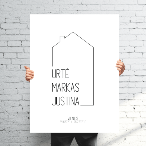 Personalizuotas paveikslas "Namai" Nr.2