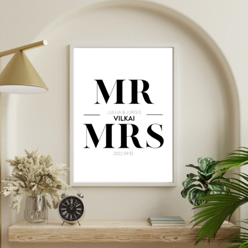 Personalizuotas paveikslas "MR ir MRS"