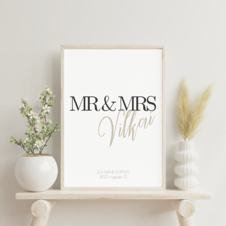 Personalizuotas paveikslas "Mr ir Mrs" nr.2