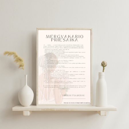 Mergvakario priesaika nuotakai Nr. 1