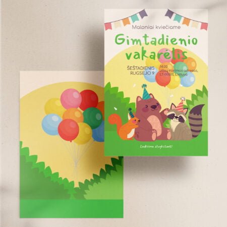 Gimtadienio kvietimas Nr. 7