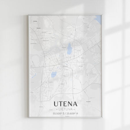 Miesto žemėlapis „Utena"