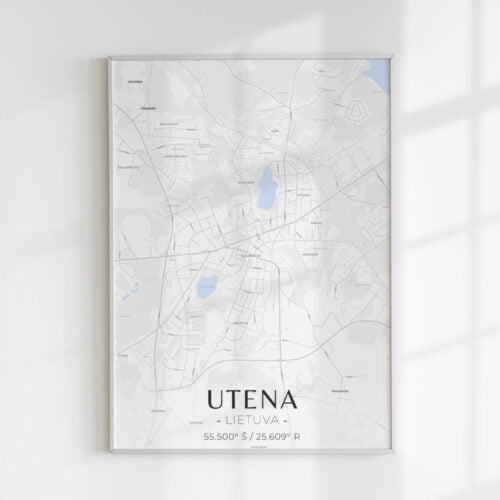 Miesto žemėlapis „Utena"