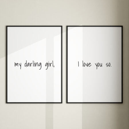 2 paveikslų rinkinys "My darling girl"