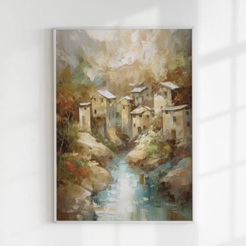 Paveikslas "Namas prie upės"