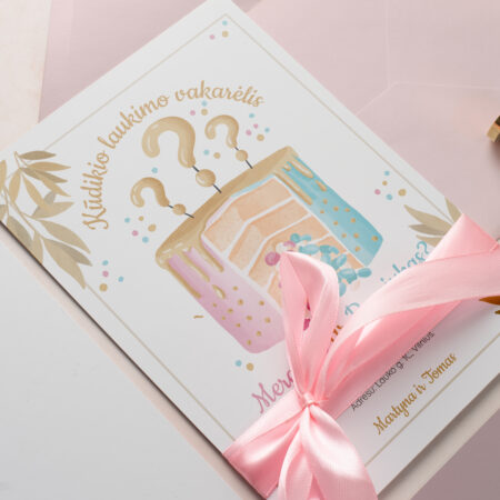 Kūdikio laukimo kortelės "Mergaitė ar Berniukas?"